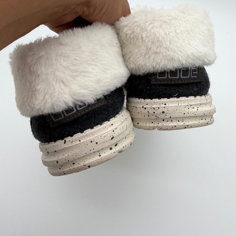 Hey Dude Britt Ankle Boots Women 10 Charcoal Grey Faux Fur Lined 121774000 - Picture 3 of 7